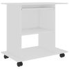 Computer Desk White 31.5"x19.7"x29.5" Engineered Wood - White