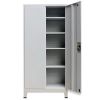 Office Cabinet with 2 Doors Steel 35.4"x15.7"x70.9" Gray - Gray