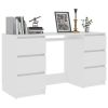 Writing Desk White 55.1"x19.7"x30.3" Engineered Wood - White