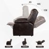 Lehboson Lift Chair Recliners, Electric Power Recliner Chair Sofa for Elderly,massage and heating (Common, Red Brown) - as Pic