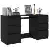 Writing Desk Black 55.1"x19.7"x30.3" Engineered Wood - Black