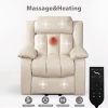 Lehboson Lift Chair Recliners, Electric Power Recliner Chair Sofa for Elderly, massage and heating(Common, Beige) - as Pic