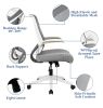 Task office chair with filp up arms; mid-mesh task chair; Max Upload 300lbs - Gray