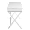 Lift Desk with 2 Drawer Storage; Computer Desk with Lift Table Top; Adjustable Height Table for Home Office; Living Room; white - pic