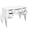 White Writing Desk with 5 Drawers - White