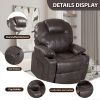 Lehboson Lift Chair Recliners, Electric Power Recliner Chair Sofa for Elderly Black Massage and Heat - as Pic