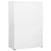 Filing Cabinet White 35.4"x18.1"x52.8" Steel - White