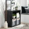 4-Cube Storage Organizer, Solid Black - Solid Black