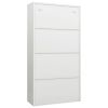 Locker Cabinet White 35.4"x15.7"x70.9" Steel - White