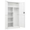 Locker Cabinet White 35.4"x15.7"x70.9" Steel - White