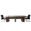 Office Furniture 8 Person Conference Table Luxury Meeting Conference Table Conference Table Meeting Desk - Brown - 3200*1300*750