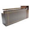 High Quality Solid Wood Reception Desk Modern Office Furniture for Retail Store - Brown - 2400*700*1180mm