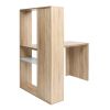 2 in 1 computer desk/ L-shape Desktop with shelves - OAK - MDF