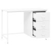 Industrial Desk with Drawers White 41.3"x20.5"x29.5" Steel - White