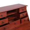 Secretary Desk Brown 30.7"x16.5"x40.6" Solid Mahogany Wood - Brown