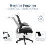 Task office chair with filp up arms; mid-mesh task chair; Max Upload 300lbs - Black