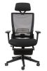 High back mesh chair  with wideand fixed headrest; color black; 300lbs    - Black