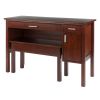 Emmett 2-Pc Desk with Bench; Walnut - 94248