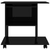 Computer Desk High Gloss Black 31.5"x19.7"x29.5" Engineered Wood - Black