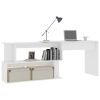 Corner Desk White 78.7"x19.7"x29.9" Engineered Wood - White