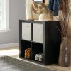 4-Cube Storage Organizer, Solid Black - Solid Black