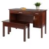 Emmett 2-Pc Desk with Bench; Walnut - 94248