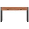 Desk with 2 Drawers 55.1"x15.7"x29.5" Teak Wood - Brown