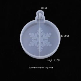 Crystal Glue Listing Pendant Jewelry Silicone Mold (Option: Round Snowflake Listing Mold)