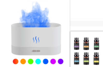 Aroma Diffuser With Flame Light Mist Humidifier Aromatherapy Diffuser With Waterless Auto-Off Protection For Spa Home Yoga Office (Option: Suit2)