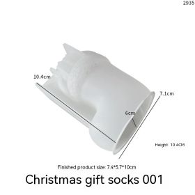 Crystal Glue Christmas Snowman Boots Socks Elk Bell Ornaments Silicone Mold (Option: Christmas Gift Socks 001)