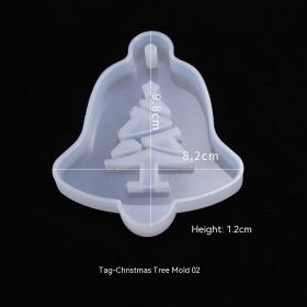 Crystal Glue Hanging Christmas Tree Elk Decorative Silicone Mold (Option: Listing Christmas Tree Mold 02)