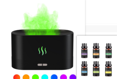 Aroma Diffuser With Flame Light Mist Humidifier Aromatherapy Diffuser With Waterless Auto-Off Protection For Spa Home Yoga Office (Option: Suit1)