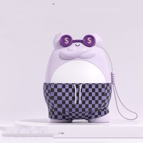 USB Mini Cartoon Hand Grip Hand Warmer (Option: Light Purple-Rich Baby)