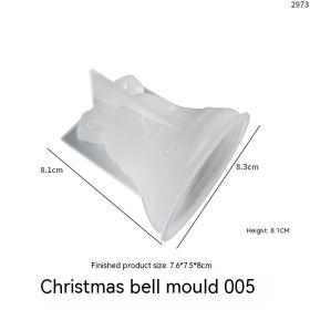 Crystal Glue Christmas Snowman Boots Socks Elk Bell Ornaments Silicone Mold (Option: Jingling Bell Mold 005)