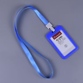 Work Permit Card Cover With Lanyard (Option: Vertical Sky Blue)