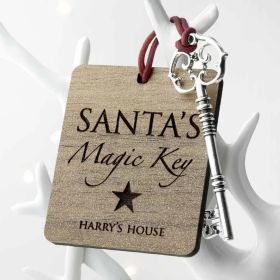 Creative Santa's Magic Key Door Decoration (Color: Silver)