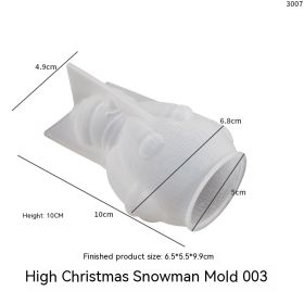 Crystal Glue Christmas Snowman Boots Socks Elk Bell Ornaments Silicone Mold (Option: Christmas Snowman Mold 003)