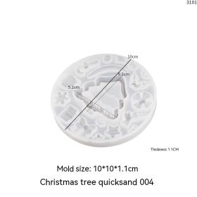 Christmas Quicksand Christmas Tree House Snowman House Quicksand Pendant Silicone Mold (Option: Christmas Tree Quicksand 004)