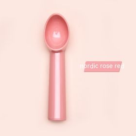 Ice Cream Spoon Fruit Ball Scoop Tools (Option: Nordic Rose Red)