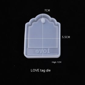 Crystal Glue Listing Pendant Jewelry Silicone Mold (Option: LOVE Listing Mold)